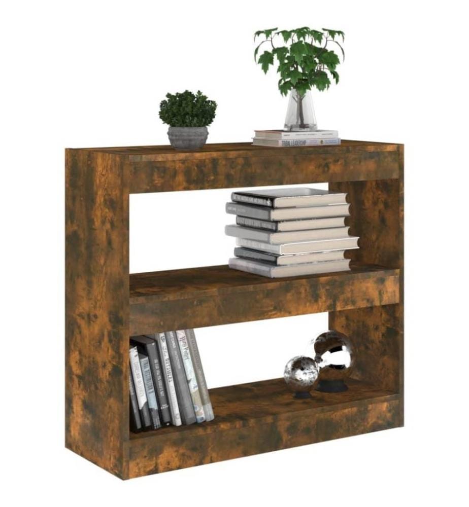 Bücherregal/Raumteiler Räuchereiche 80x30x72 cm