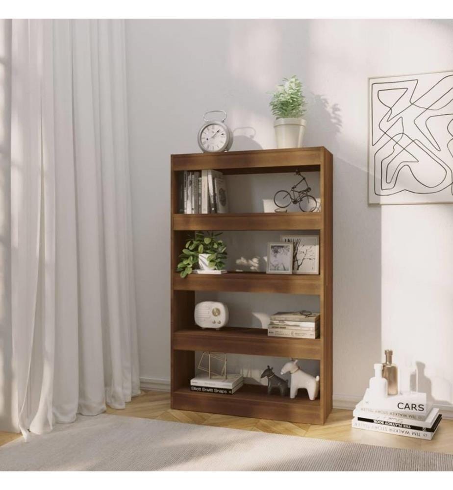 Bücherregal/Raumteiler Braun Eiche 80x30x135 cm Holzwerkstoff