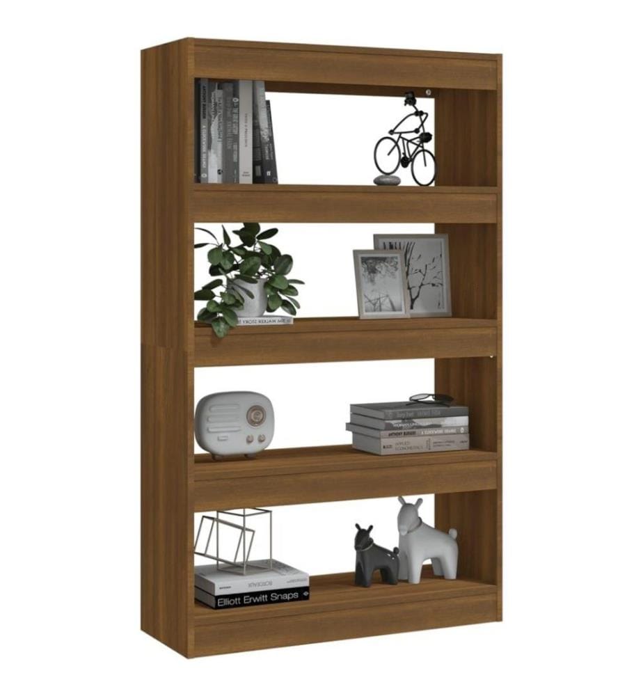 Bücherregal/Raumteiler Braun Eiche 80x30x135 cm Holzwerkstoff