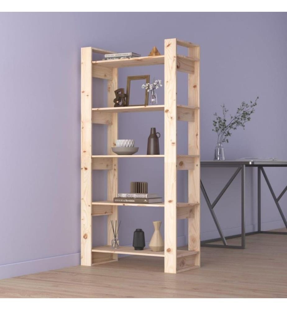 Bücherregal/Raumteiler 80x35x160 cm Massivholz