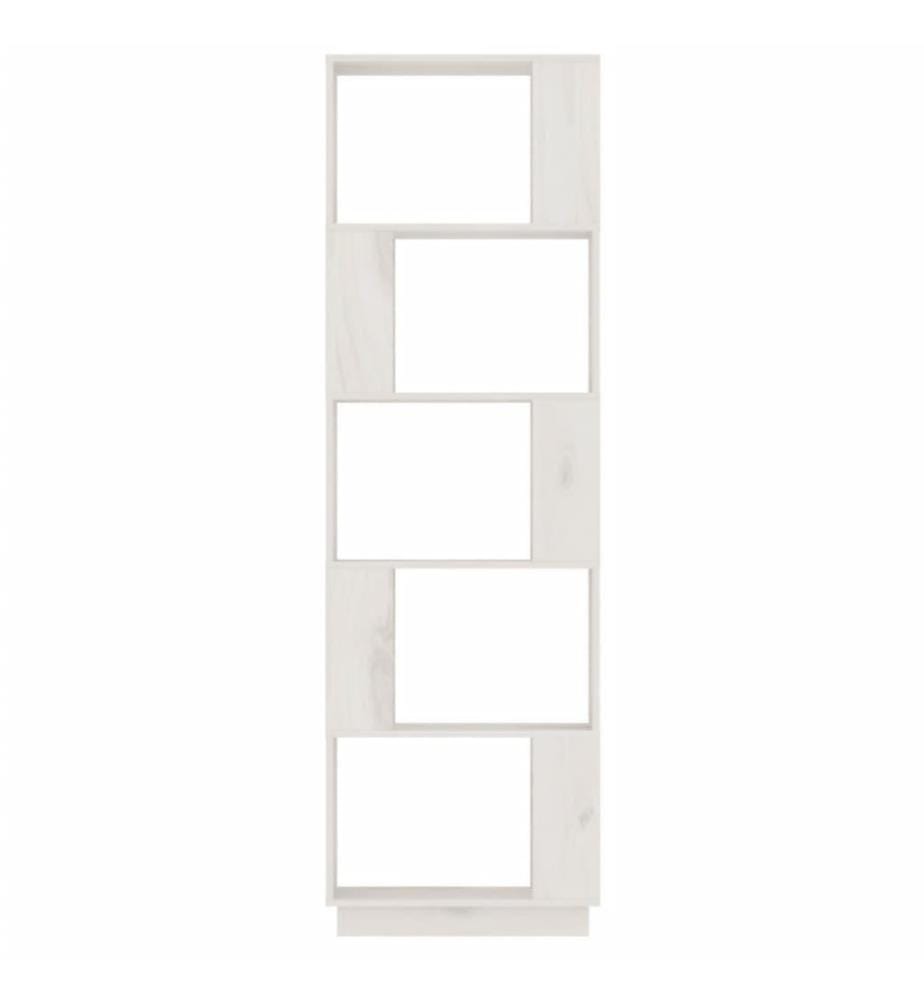Bibliothèque/Séparateur de pièce Blanc 51x25x163,5cm Pin solide