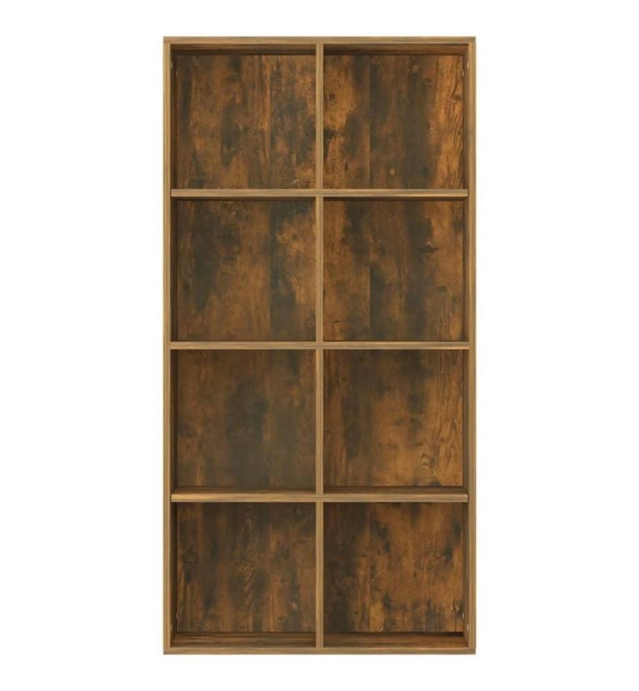 Bibliothèque/Buffet Chêne fumé 66x30x130 cm Bois d'ingénierie