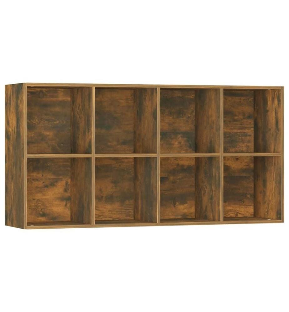 Bibliothèque/Buffet Chêne fumé 66x30x130 cm Bois d'ingénierie