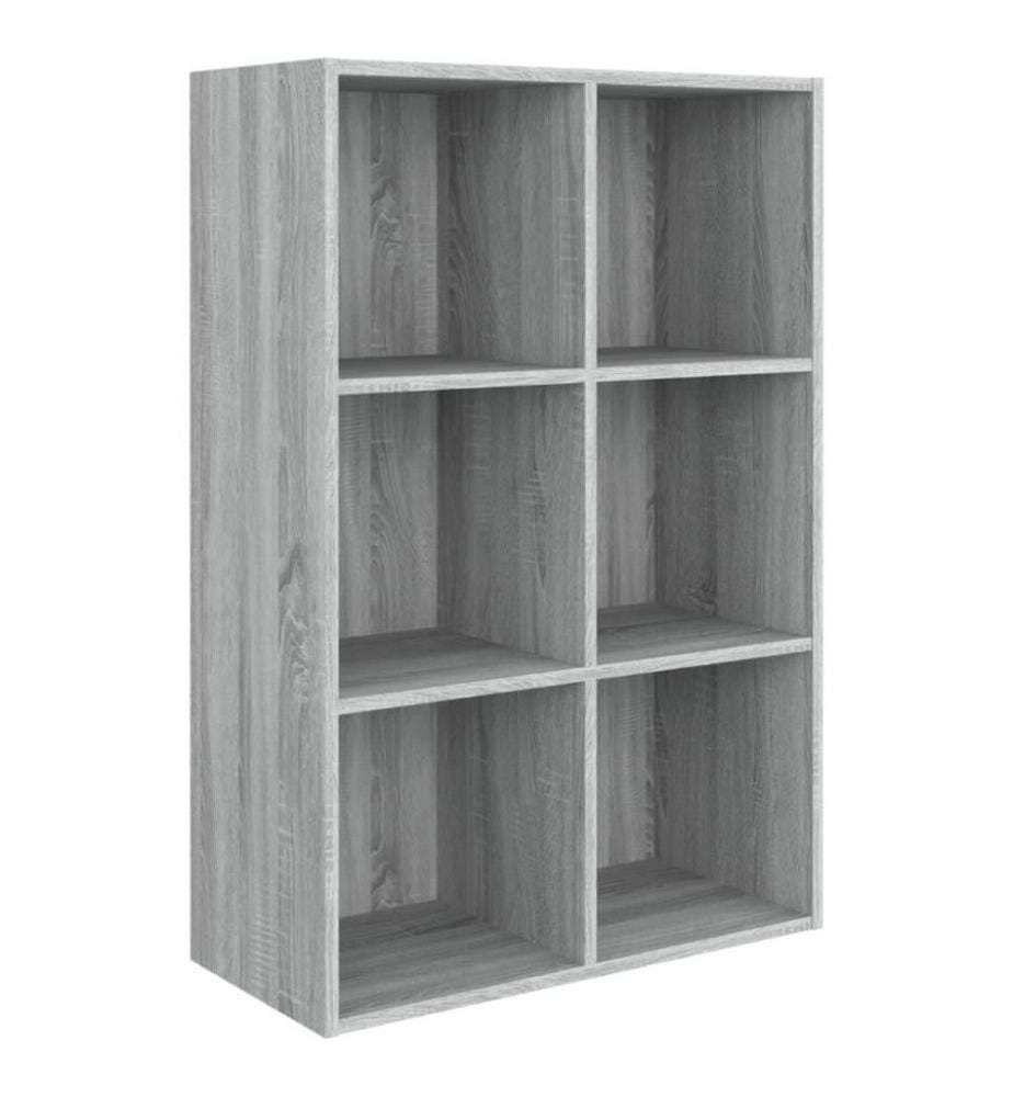 Bücherregal/Sideboard Grau Sonoma 66x30x98 cm Holzwerkstoff