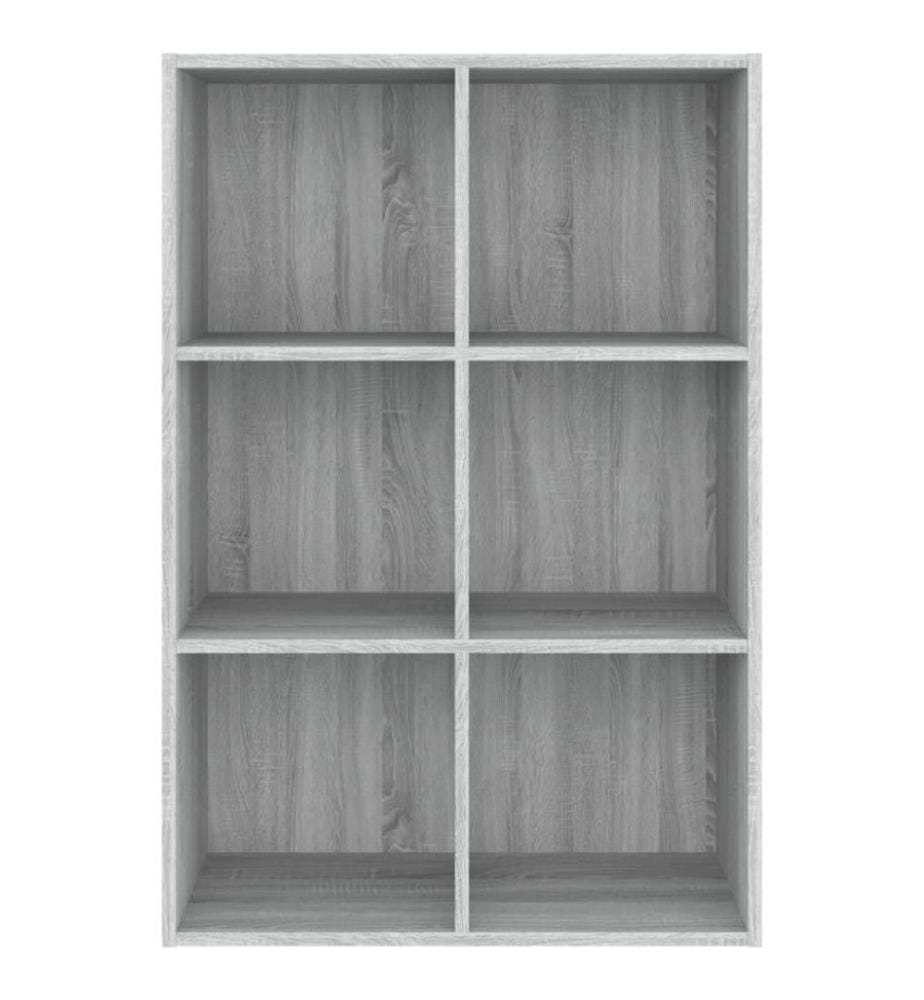 Bücherregal/Sideboard Grau Sonoma 66x30x98 cm Holzwerkstoff