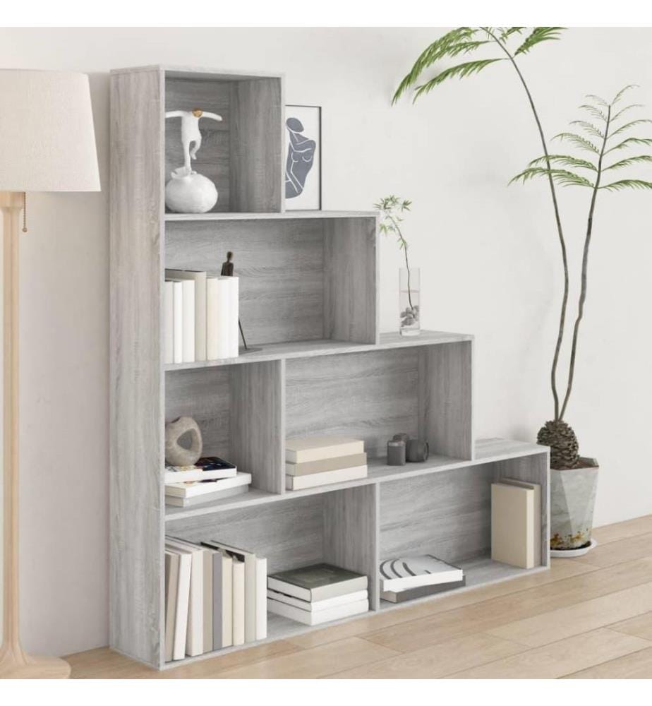 Armoire à livres Sonoma gris 155x24x160 cm