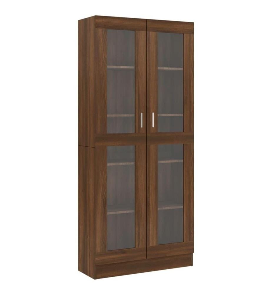 Armoire à vitrine Chêne marron 82,5x30,5x185,5cmBois ingénierie