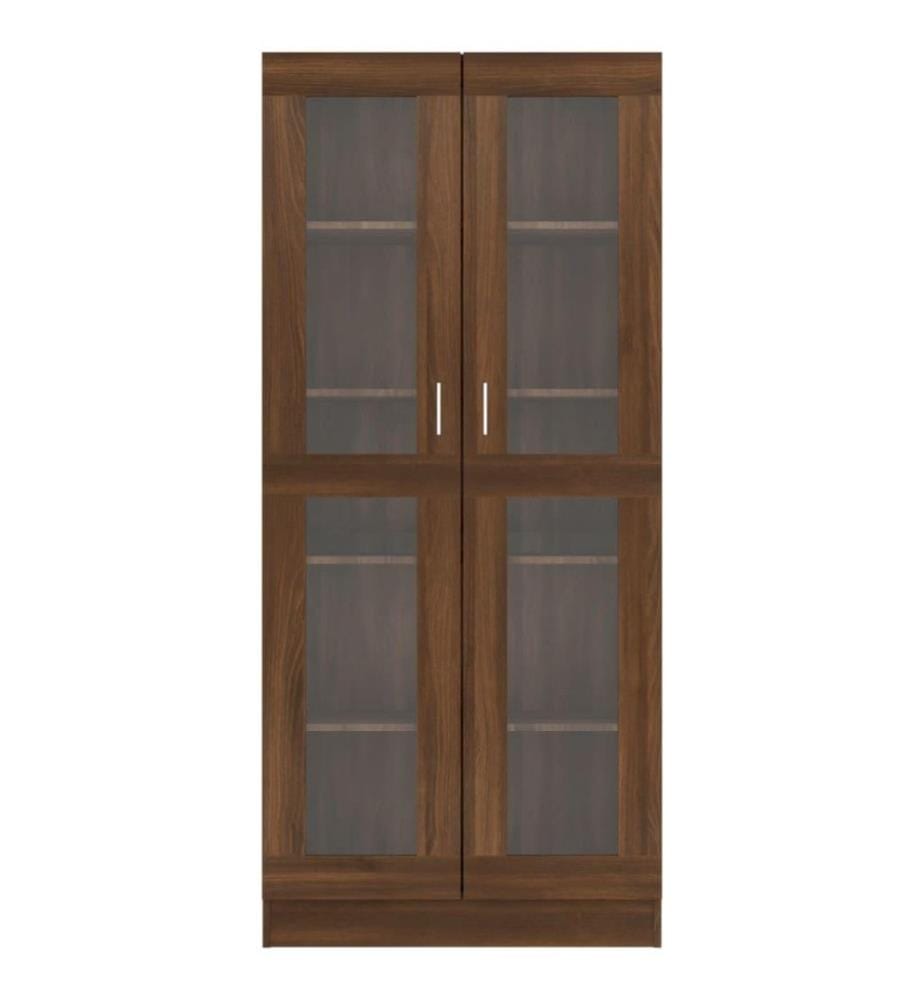 Armoire à vitrine Chêne marron 82,5x30,5x185,5cmBois ingénierie