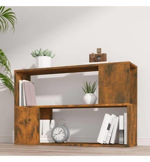 Bibliothèque Chêne fumé 100x24x63 cm Bois d'ingénierie