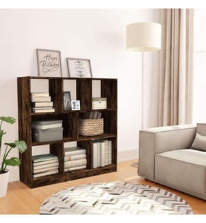 Bibliothèque Chêne fumé 97,5x29,5x100 cm Bois d'ingénierie