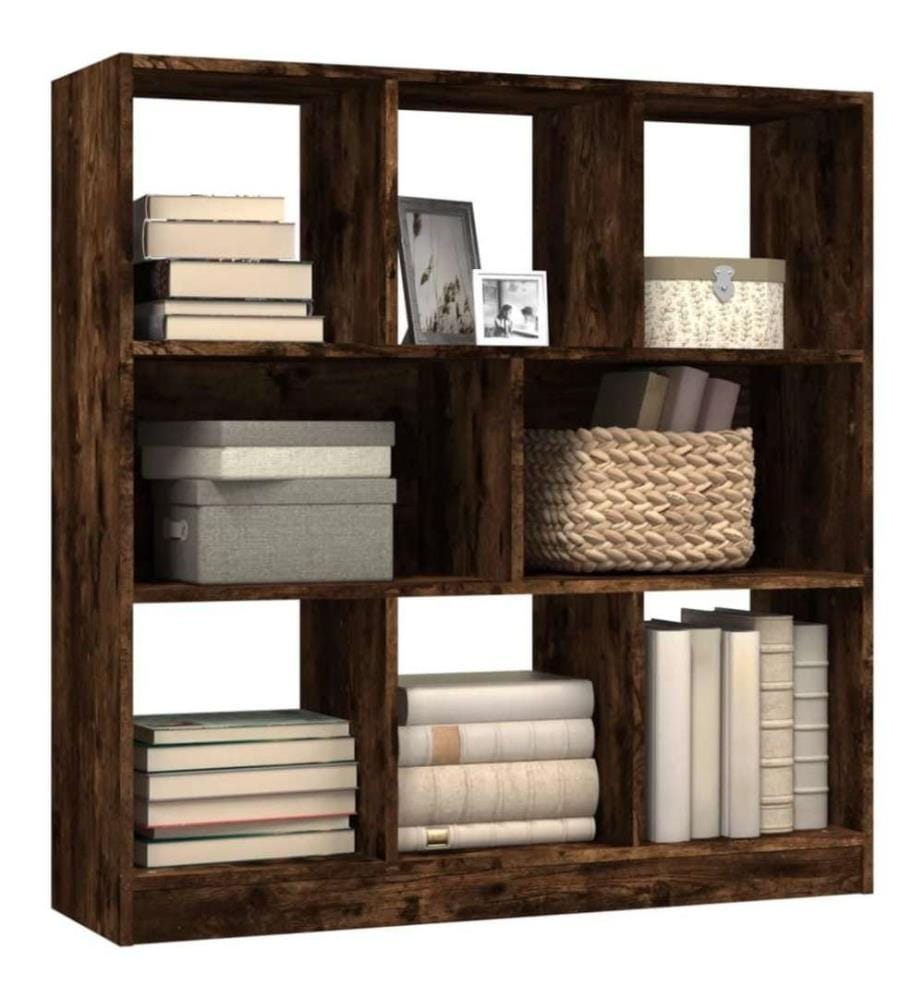 Bibliothèque Chêne fumé 97,5x29,5x100 cm Bois d'ingénierie