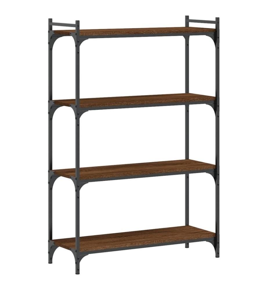 Bücherregal 4 Böden Braun Eiche-Optik 80x30x120cm Holzwerkstoff