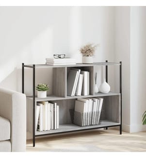 Bibliothèque sonoma gris 102x28x77,5 cm bois d'ingénierie