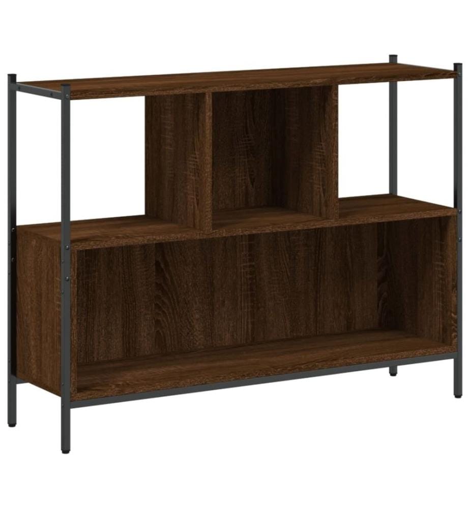 Bibliothèque chêne marron 102x28x77,5 cm bois d'ingénierie