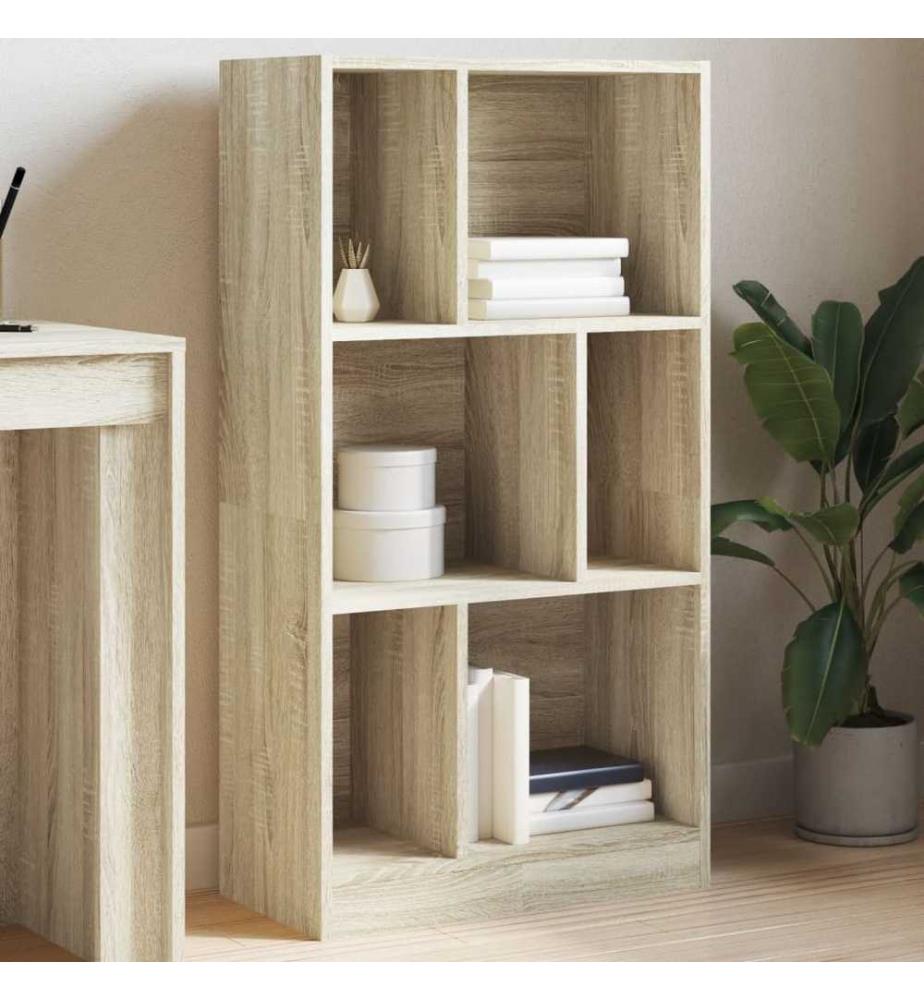 Bibliothèque chêne sonoma 57x28,5x107,5 cm bois d'ingénierie