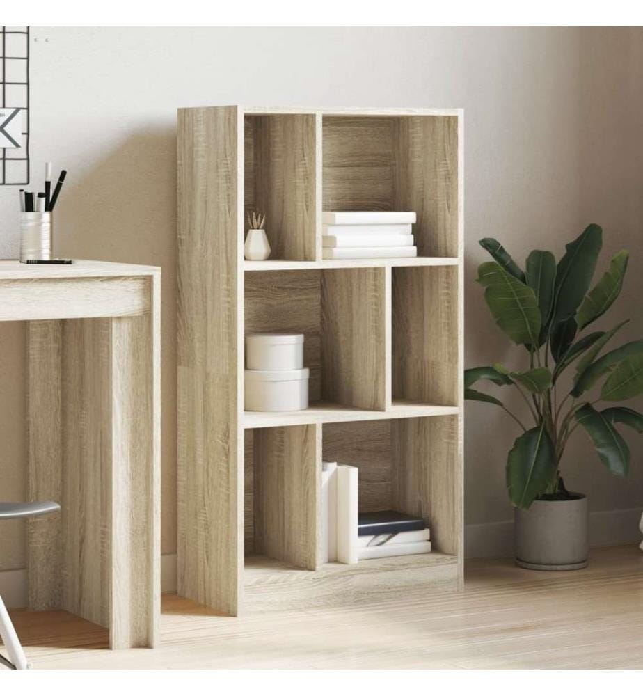 Bibliothèque chêne sonoma 57x28,5x107,5 cm bois d'ingénierie
