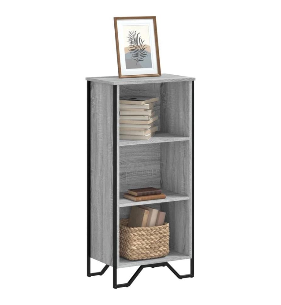 Bibliothèque sonoma gris 50x31x106 cm bois d'ingénierie