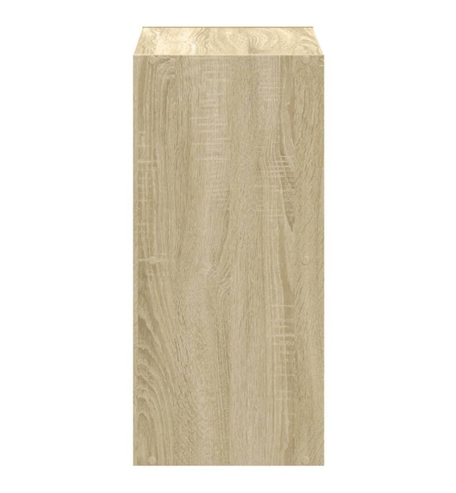Bibliothèque chêne sonoma 68,5x32x68,5 cm bois d'ingénierie