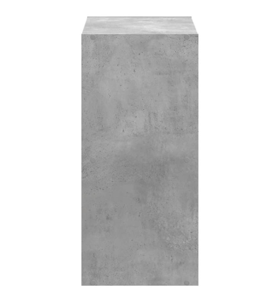 Bibliothèque gris béton 68,5x32x68,5 cm bois d'ingénierie