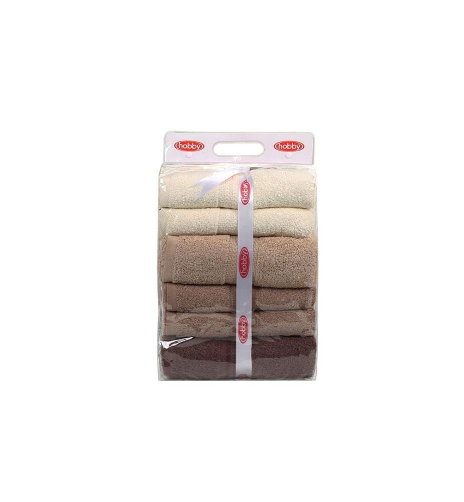 Badetuch-Set (4-teilig) – Creme Beige Braun