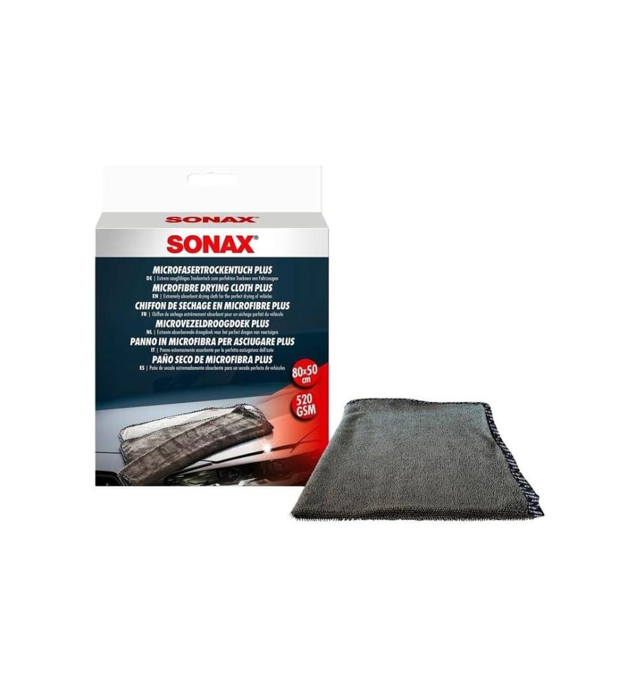 SONAX - Microfaser Trocken Tuch Plus, 80 × 50 cm, 1 Tuch