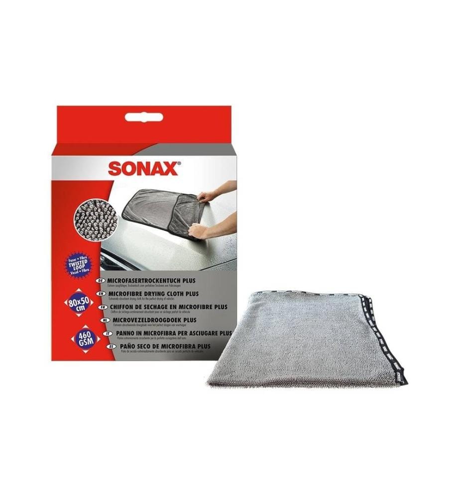 SONAX - Microfaser Trocken Tuch Plus, 80 × 50 cm, 1 Tuch