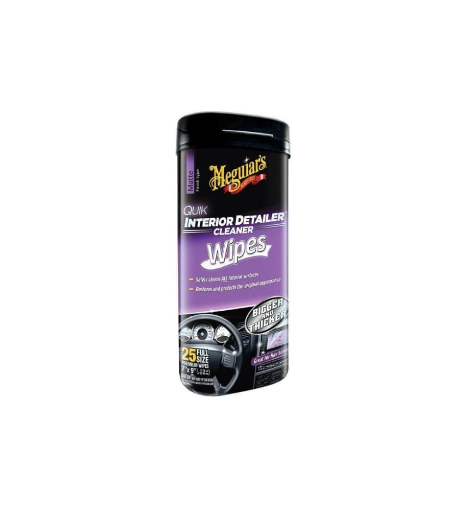 MEGUIAR'S - Kit de chiffons de nettoyage Interior Detailer Wipes 25 pièces