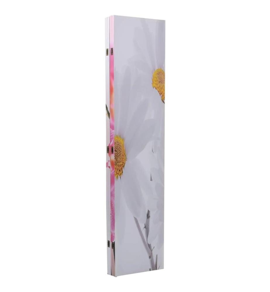 Cloison de séparation pliable 160 x 170 cm Fleur
