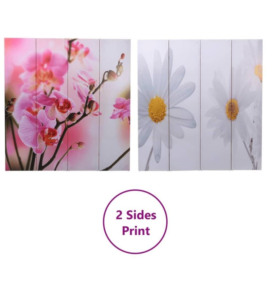 Cloison de séparation pliable 160 x 170 cm Fleur