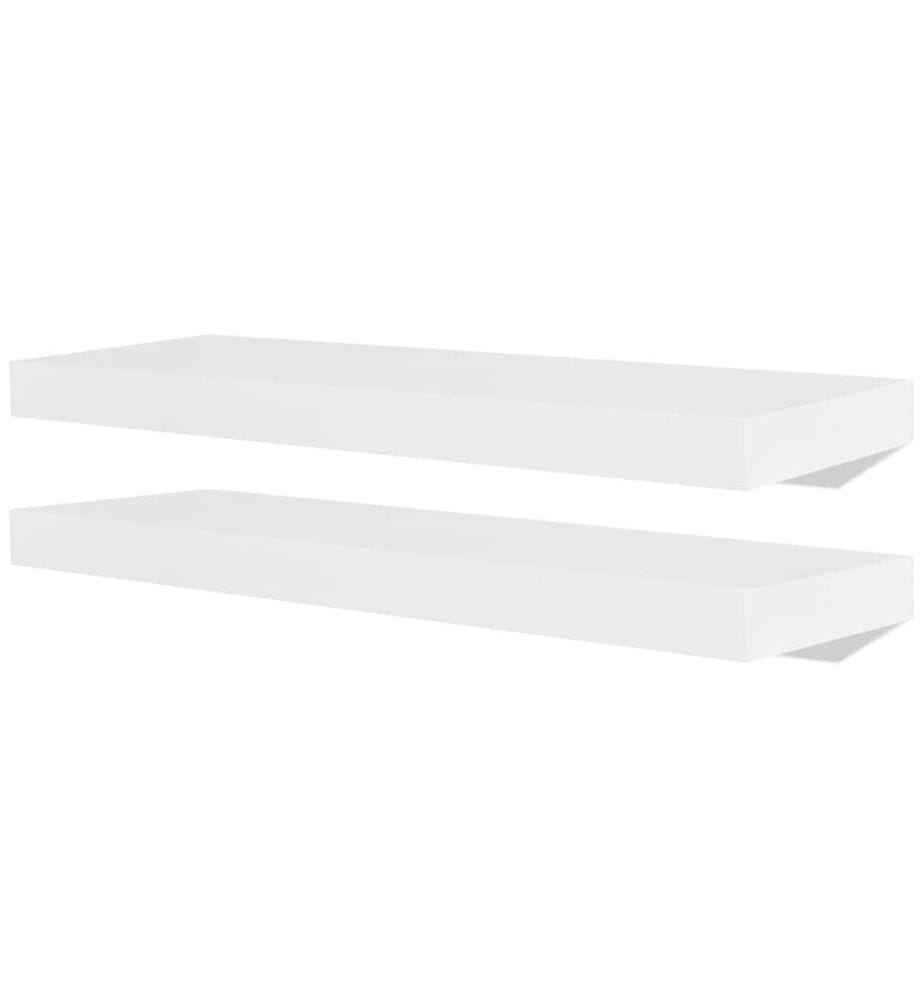 Wandregale 2 Stk. MDF Weiss