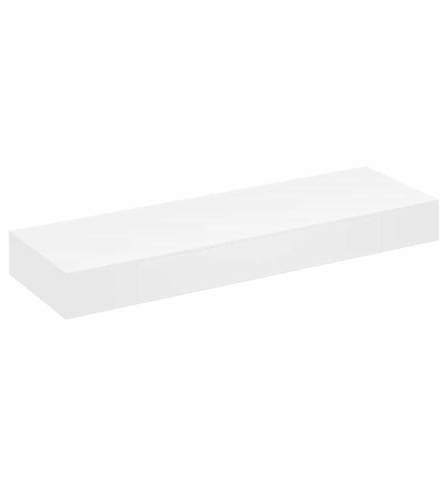 Wandregal mit Schublade MDF Weiss
