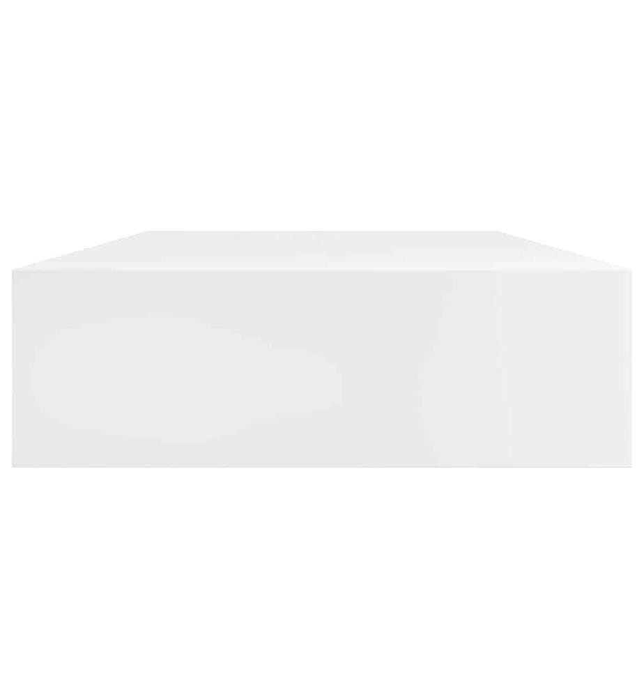 Wandregal mit Schublade MDF Weiss