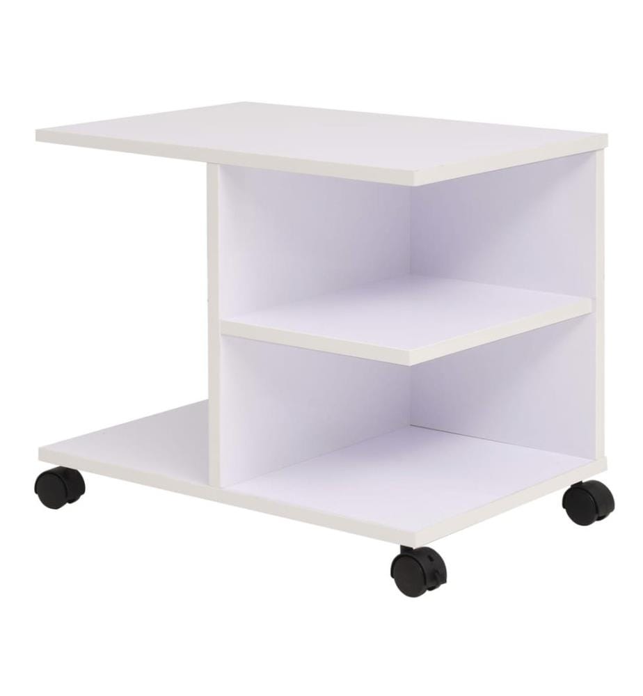 Étagère à roulettes 50x35x42 cm Blanc