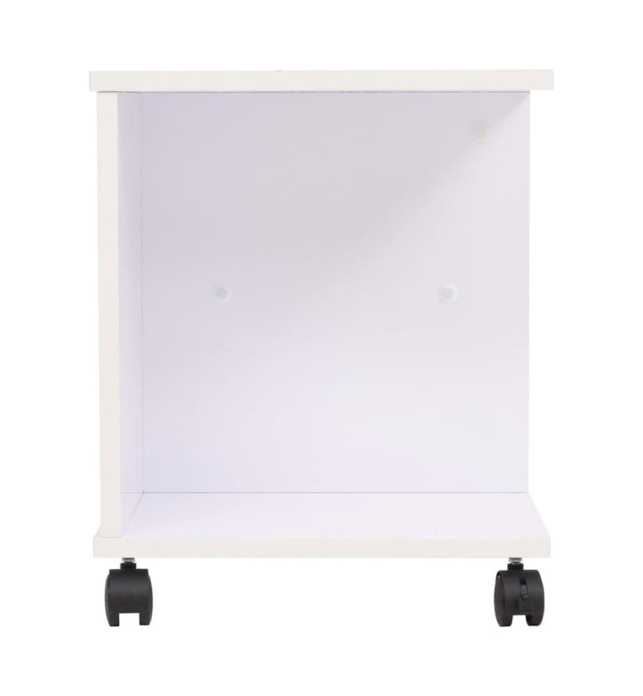 Étagère à roulettes 50x35x42 cm Blanc