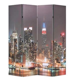 Cloison de séparation pliable 160x170 cm New York la nuit