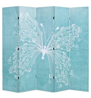 Cloison de séparation pliable 200 x 170 cm Papillon Bleu