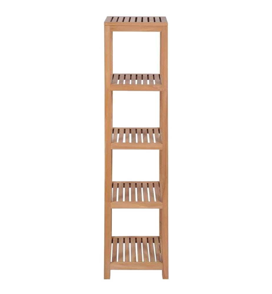 Badregal mit 4 Böden Massivholz Teak 42x42x165 cm