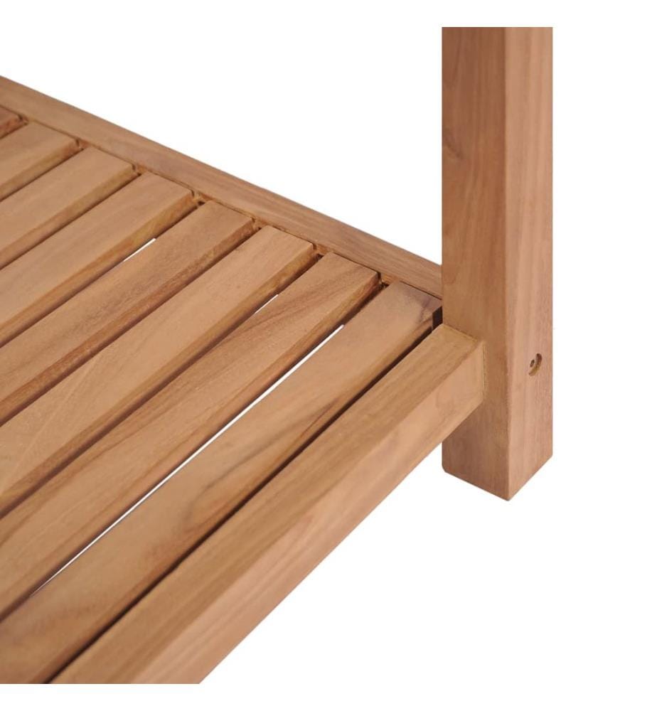 Badregal mit 4 Böden Massivholz Teak 42x42x165 cm