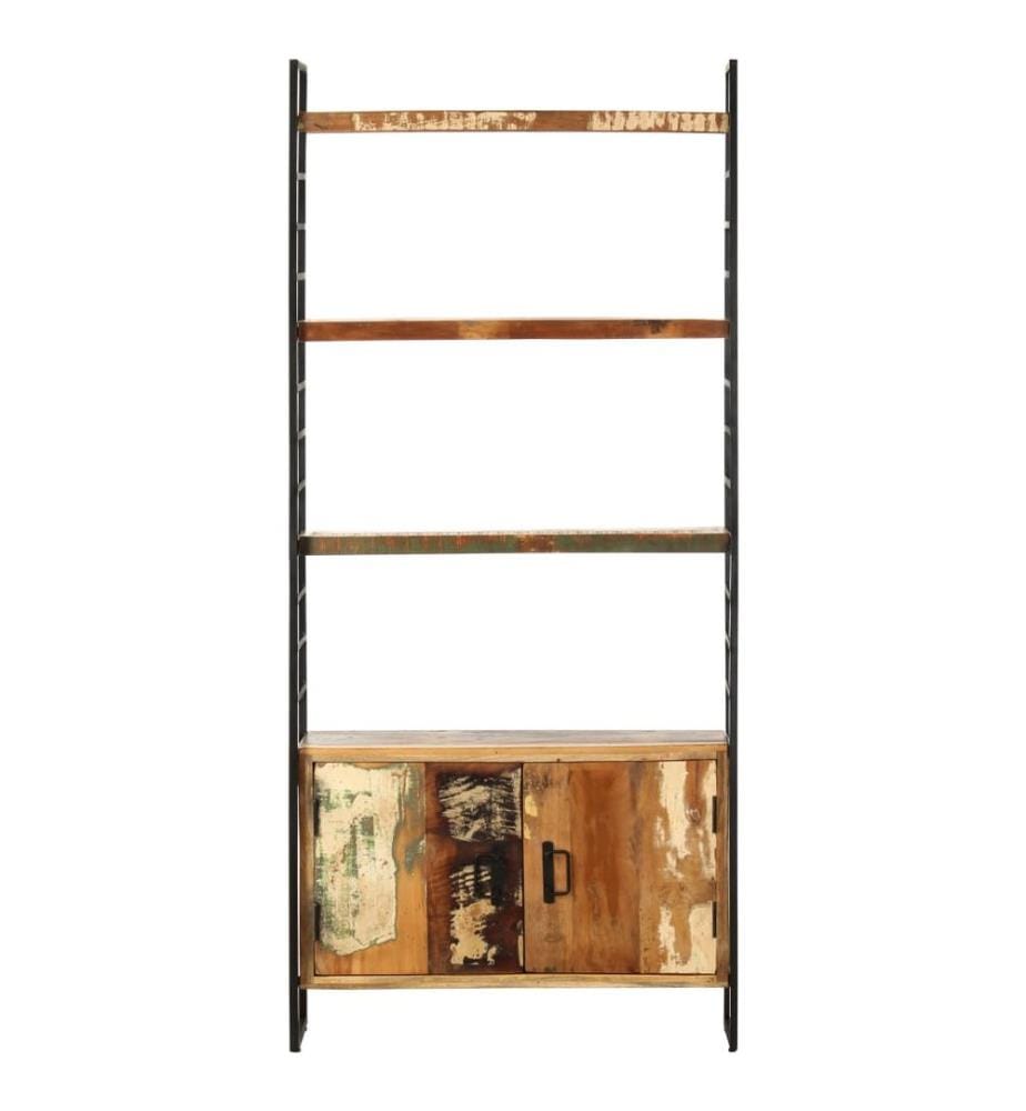 Bibliothèque 4 niveaux 80x30x180 cm Bois solide de récupération