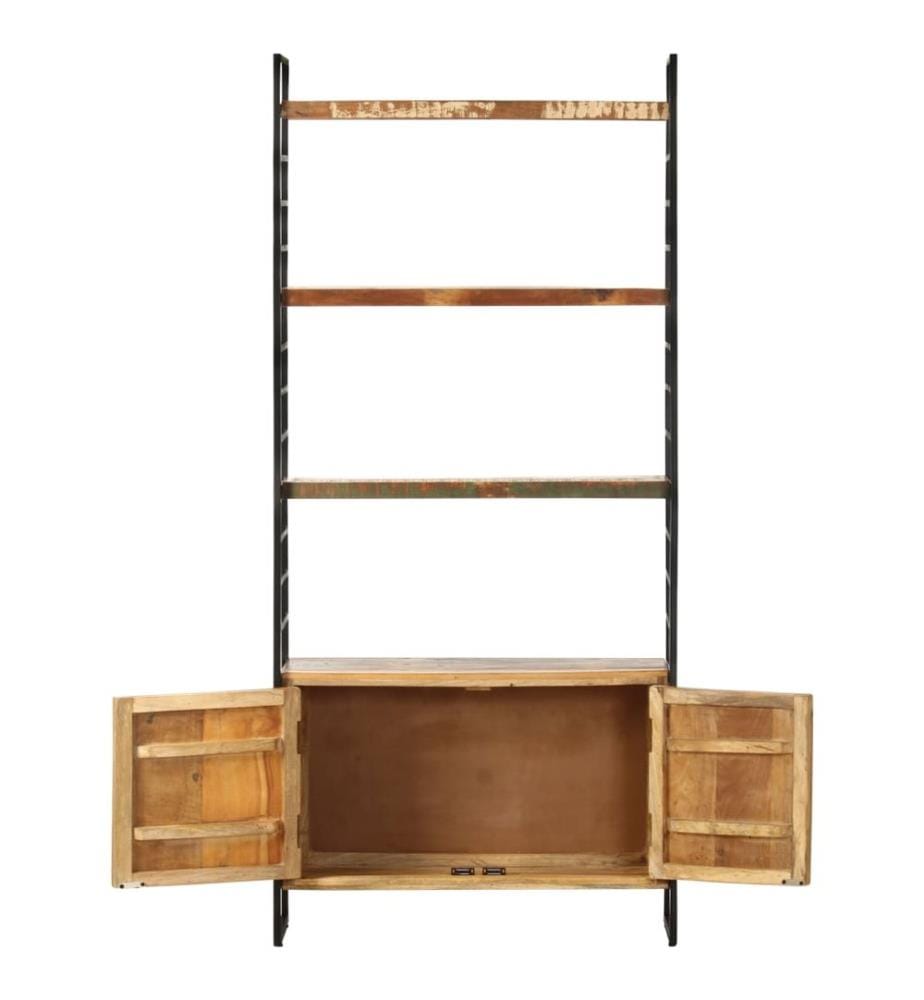 Bibliothèque 4 niveaux 80x30x180 cm Bois solide de récupération
