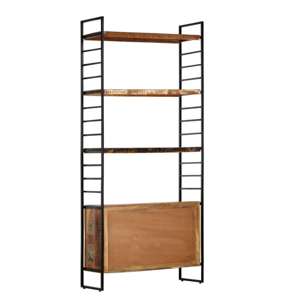 Bibliothèque 4 niveaux 80x30x180 cm Bois solide de récupération