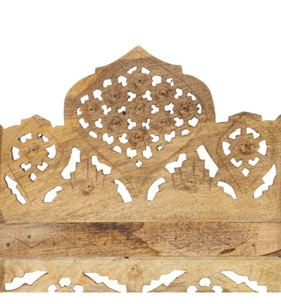 Cloison de séparation 4 panneaux 160x165 cm Bois de manguier