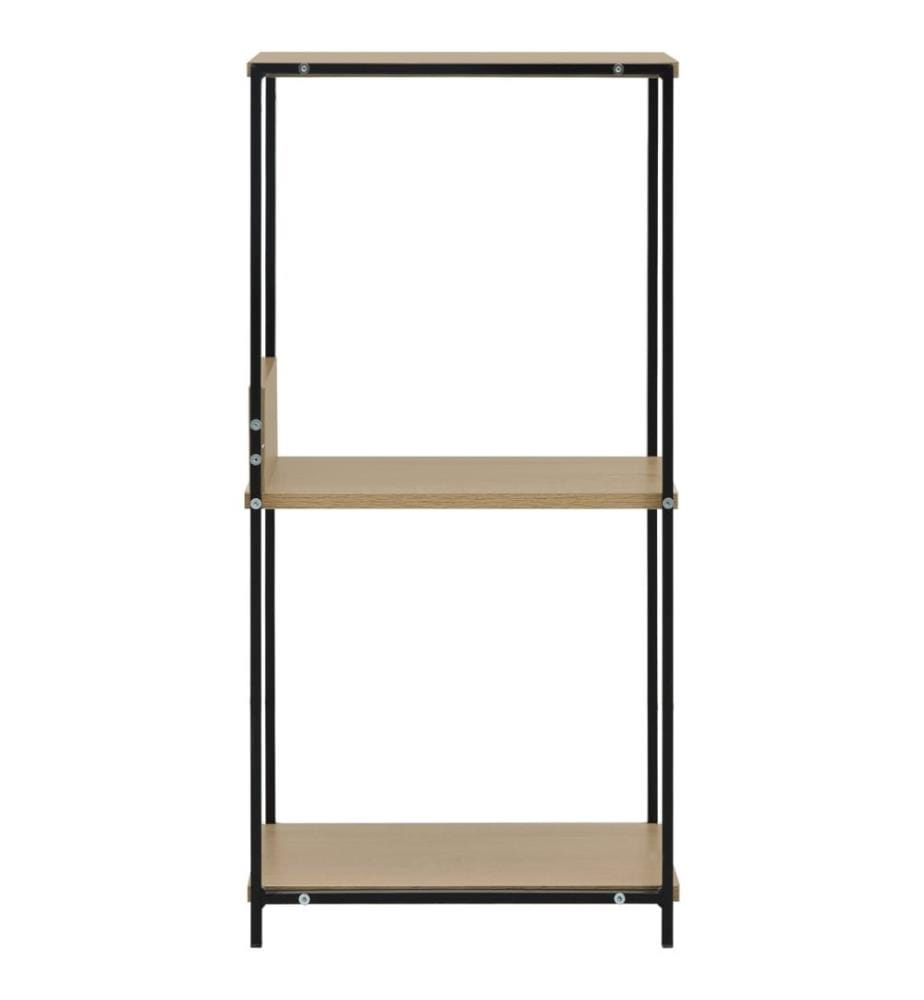 Kleines Bücherregal Schwarz Eichefarben 33,5x39,6x79,7cm