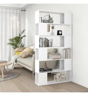 Bibliothèque/Séparateur de pièce Blanc 100x24x188 cm