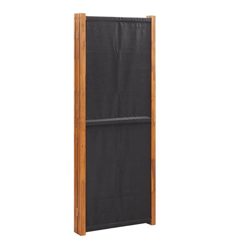 Cloison de séparation 4 panneaux Noir 280x180 cm