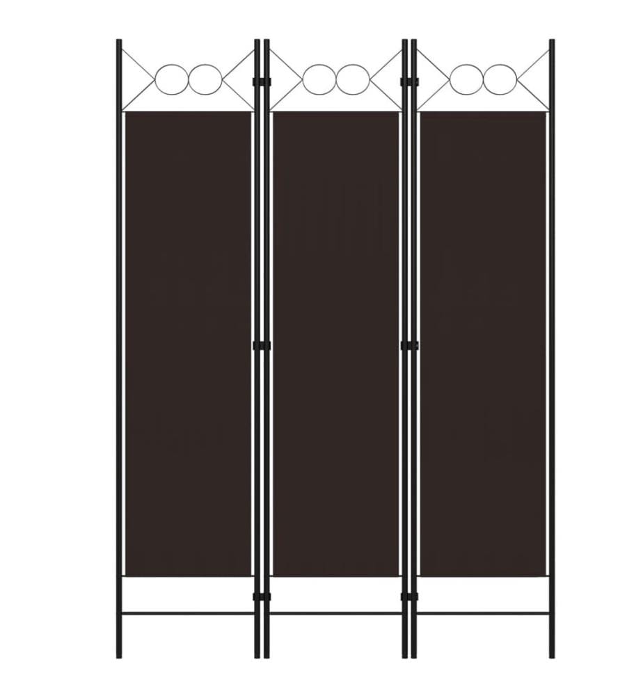 3-tlg. Raumteiler Braun 120 x 180 cm