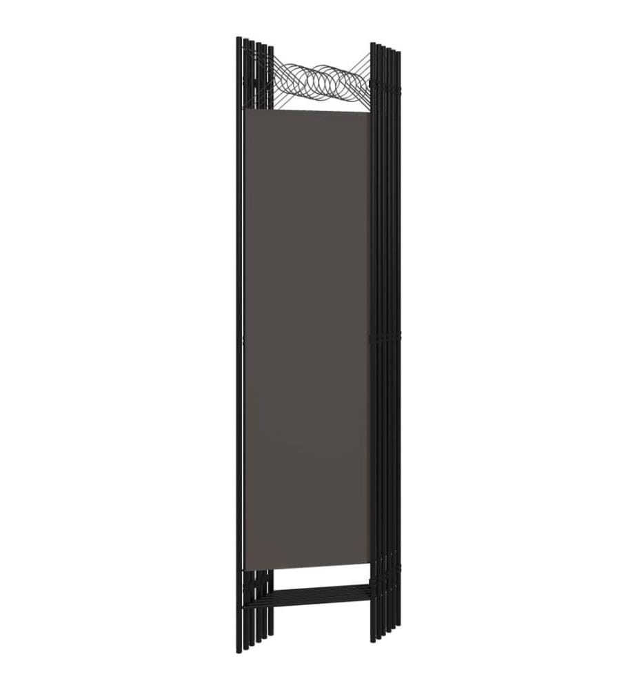 6-tlg. Raumteiler Anthrazit 240 x 180 cm