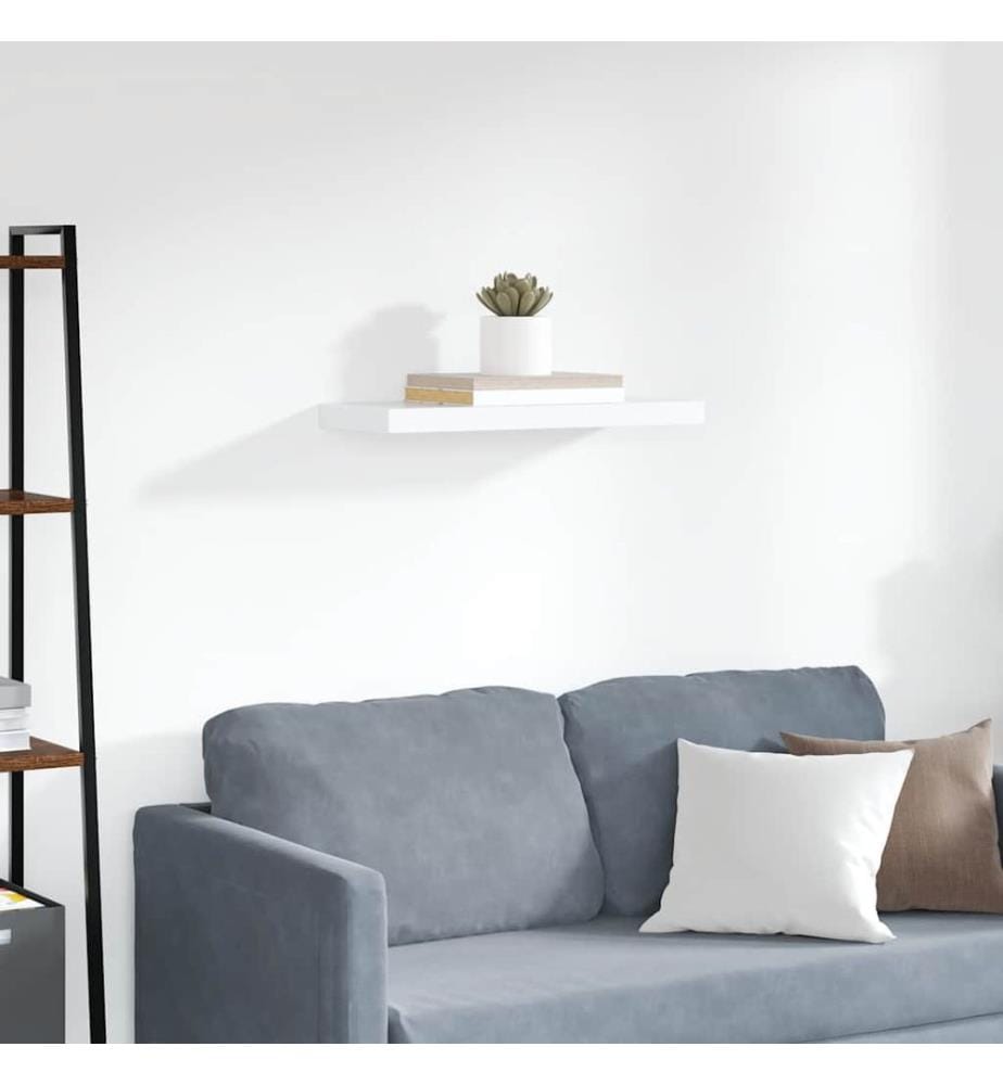 Schweberegal Weiss 60x23,5x3,8 cm MDF