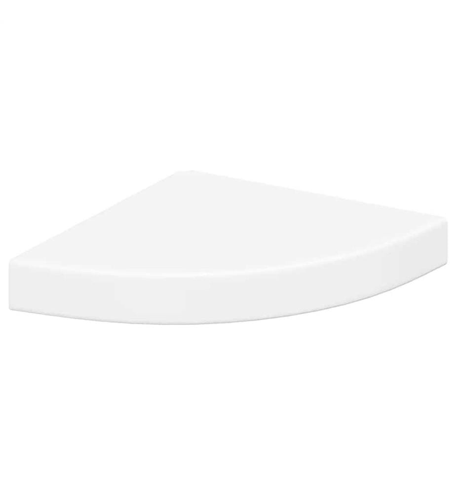 Eck-Schweberegal Weiss 25x25x3,8 cm MDF