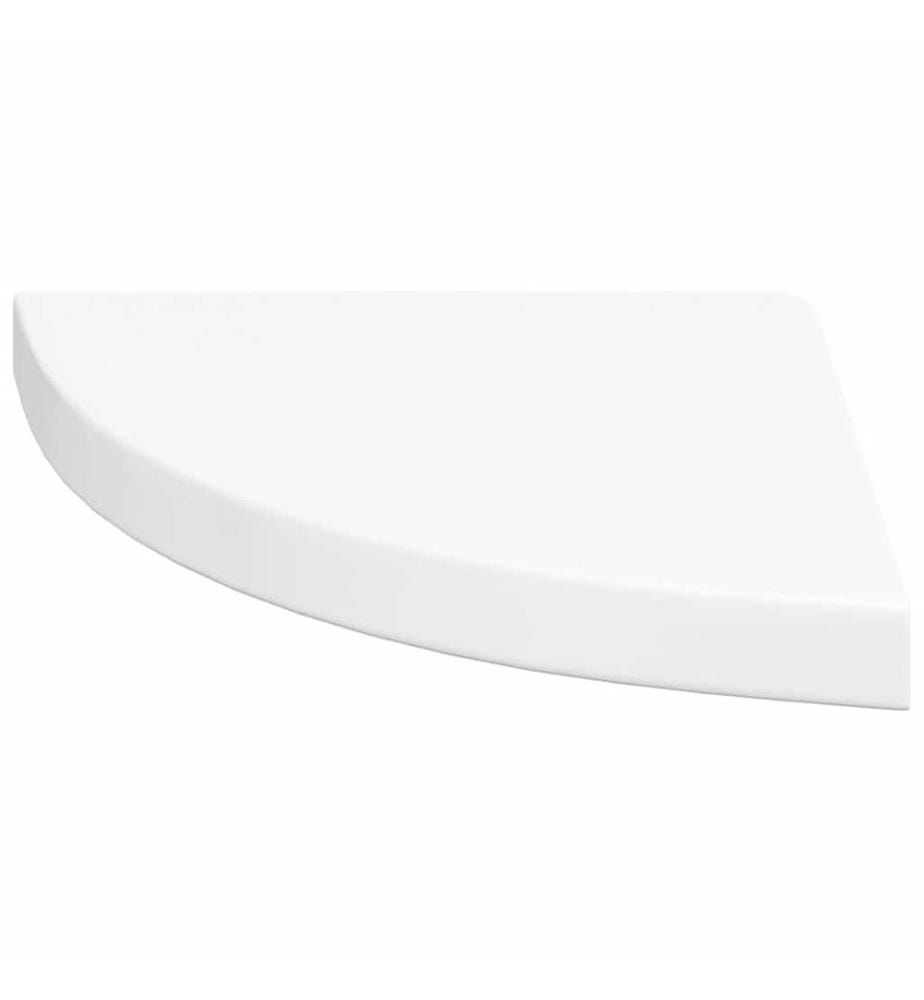 Eck-Schweberegal Hochglanz-Weiss 35x35x3,8 cm MDF